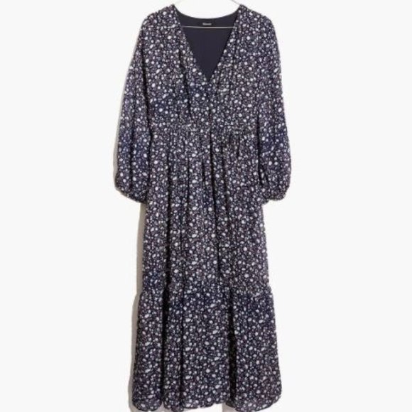NWT MADEWELL Harvest Vine Tie Waist Midi Dress - Picture 5 of 6